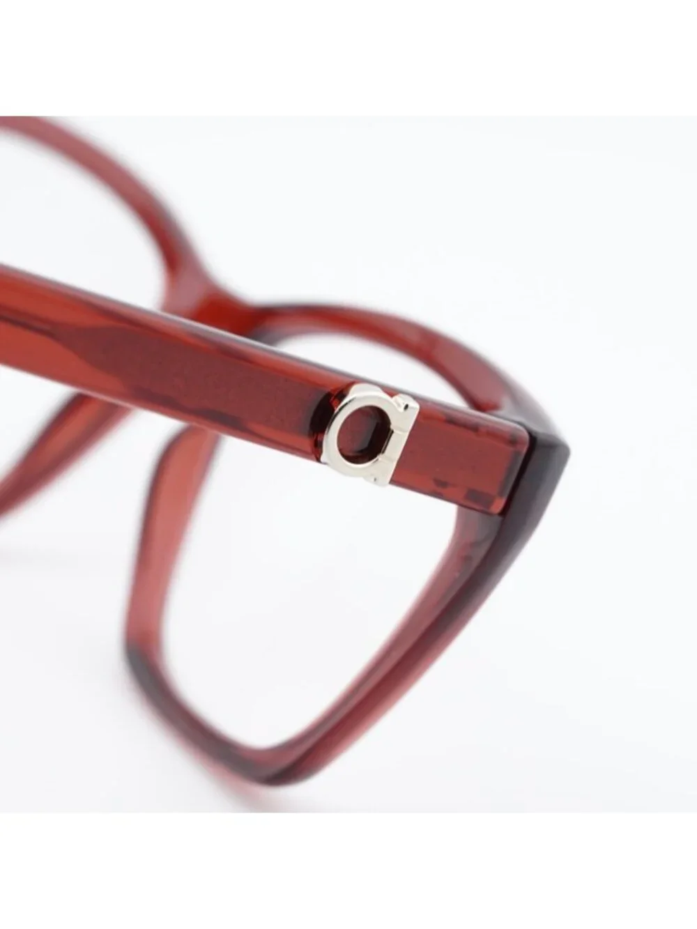 Salvatore Ferragamo SF3030E 616 Eyeglasses Transparent Red 54mm Square Frame